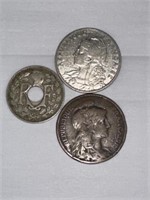 France 1910 5 Centimes, 1918 10 Centimes, 1903