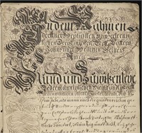 [Calligraphy]  17th c. German Will
