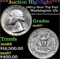 ***Auction Highlight*** 1965-p Washington Quarter