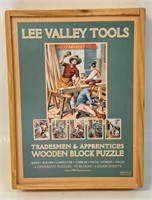 LIKE NEW LEE VALLEY TOOLS WOODEN BLOCK PUZZLE SET