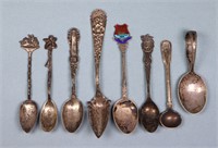 (7) Sterling Silver Souvenir Spoons