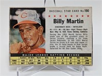 1961 Baseball Star Card Billy Martin #190