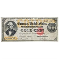 FR. 1214 1882 $100 BENTONGOLD CERTIFICATE VF+