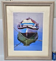 Igor Medvedev Signed Serigraph Art Print of Boat