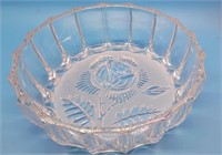 Scottish Thistle Etched Crystal Bowl