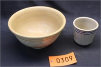 Large Bowl & Refrigerator Jar - Cracked