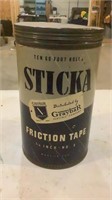 Vintage Sticka Friction Tape Can Container