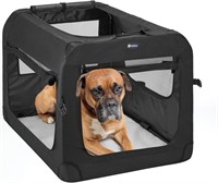 FM2503  Veehoo Folding Soft Dog Crate, 28" Black