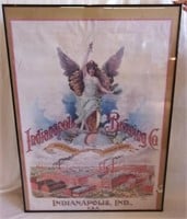 Large vintage Indianapolis Brewing Co. poster.