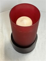 Red Glass Candle Light