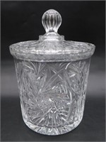 CUT GLASS MARMALADE JAR VINTAGE ANTIQUE