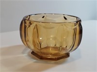 Art Deco Pedestal Powder Jar No Lid Depression