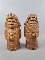 Lot Of Two Carved Wood Figures