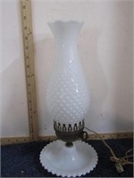 MILK GLASS TABLE LAMP