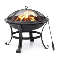 SINGLYFIRE 22 inch Fire Pit for Outside Outdoor Wo