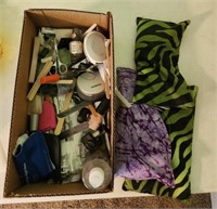 Box of Nail Supplies, Millet Pillows & More