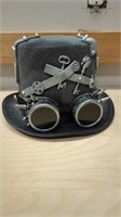 UNISEX STEAMPUNK TOP HATS WITH GOGGLES