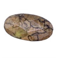 Genuine 25x15mm Faceted Brown Leopard Skin Bead