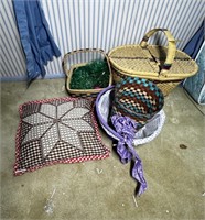 Baskets & Throw Pillow