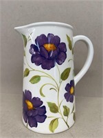 Flower painted pitcher