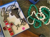 Cross Necklaces and beads