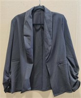 Large padder sholder jacket, Black