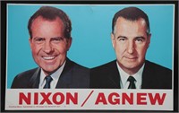1969 Nixon/Agnew Political Campaign Sign Litho