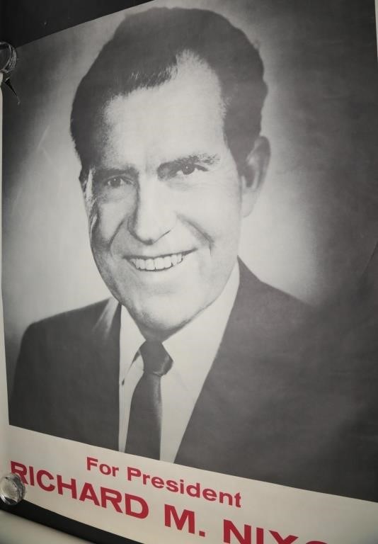 1969 Nixon & Agnew Large Political Signs (2)