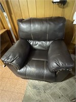 Leather Recliner(reclines and swivels)
