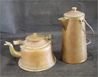 VTG Copper Tea & Coffee Pots