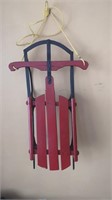 Antique sled. Small split, painted.
