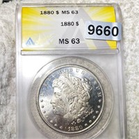 1880 Morgan Silver Dollar ANACS - MS63