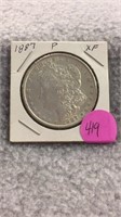 1887 Morgan Silver Dollar