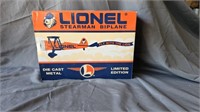 Lionel Stearman Biplane die cast metal