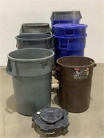 (10) Rubbermaid Trash Cans