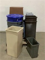 (10) Assorted Trash Cans