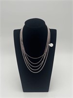 18” Milor Italy 925 Sterling Necklace - 5 Strands