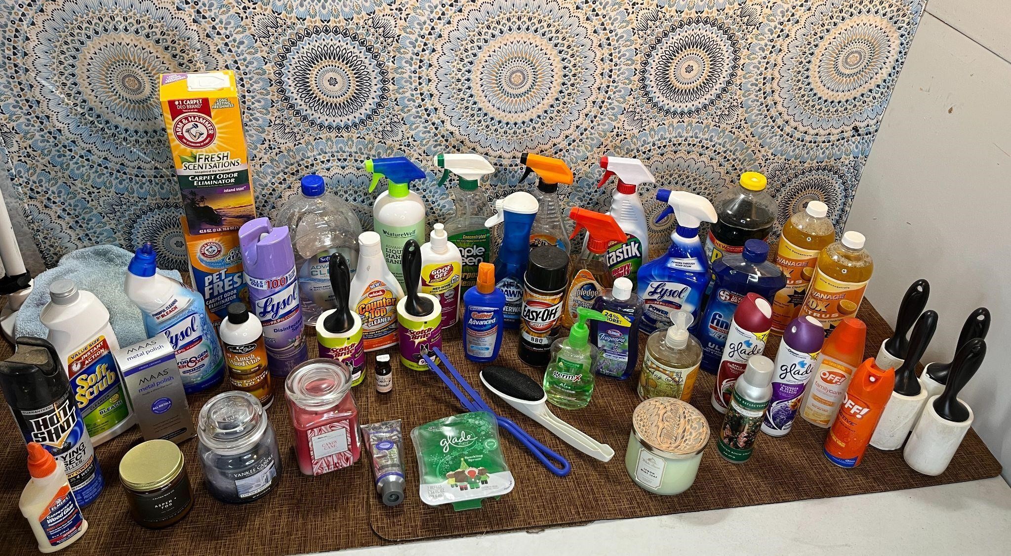 Household Cleaning Supplies & Candles