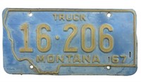 1967 Montana License Plate