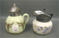 Two Victorian Squatty Syrup Jugs