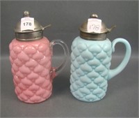 Two Consolidated Cone Syrup Jugs