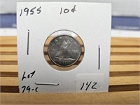 1955 CANADIAN 10 COIN