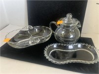 3 Pieces Glass Serving Dishes