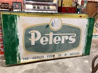 Peters Tin Sign on Frame
