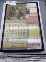 1950 Oliver Calendar in Showcase