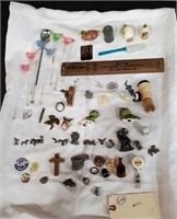 Junk drawer gun lighter Texaco thimble tintype etc