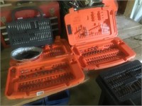 Various drill bits, and screwdriver heads