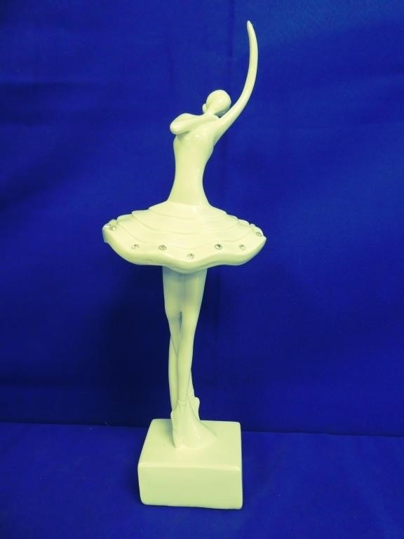 Ballerina Porcelain Figurine 16" H