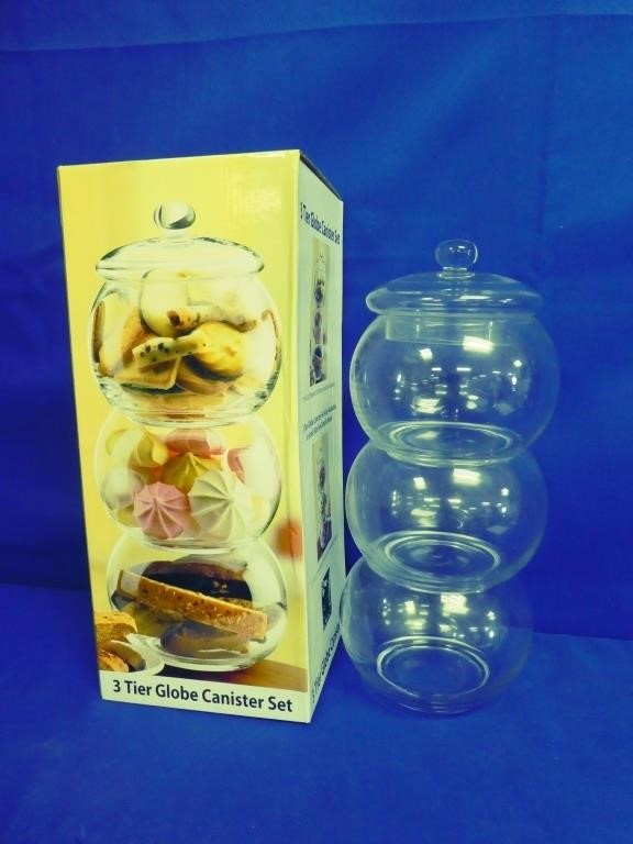 3 Tier Globe Canister Set