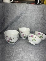 8 Rose Rice / Dessert Bowls